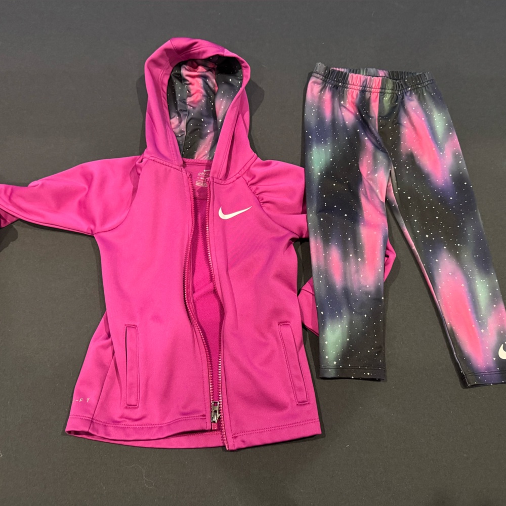 Nike Fuchsia Jacket and Cosmic Leggings Set